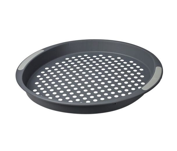 Levně EXCELLENT Servírovací tác kulatý 40 x 4 cm tmavě šedá KO-030001740seda