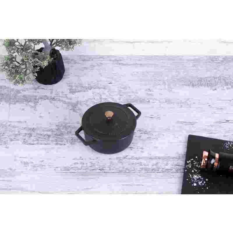 BERLINGERHAUS Pekáč litinový s poklicí 12 cm Black Rose Collection BH-6490 - thumb (13)