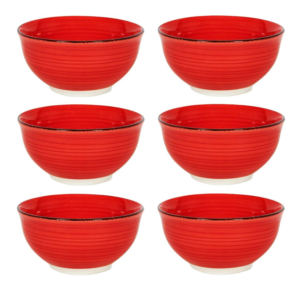 HIT Miska na polévku sada 6 ks 12 cm červená RUBY RED HT-24326402 - thumb (2)