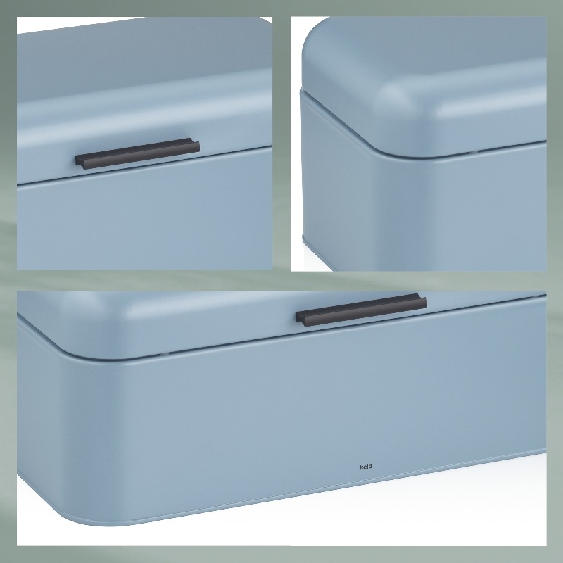 Chlebník Frisca kov, světlemodrá 42,5x22,5x17,5 cm KL-12841 - thumb (3)
