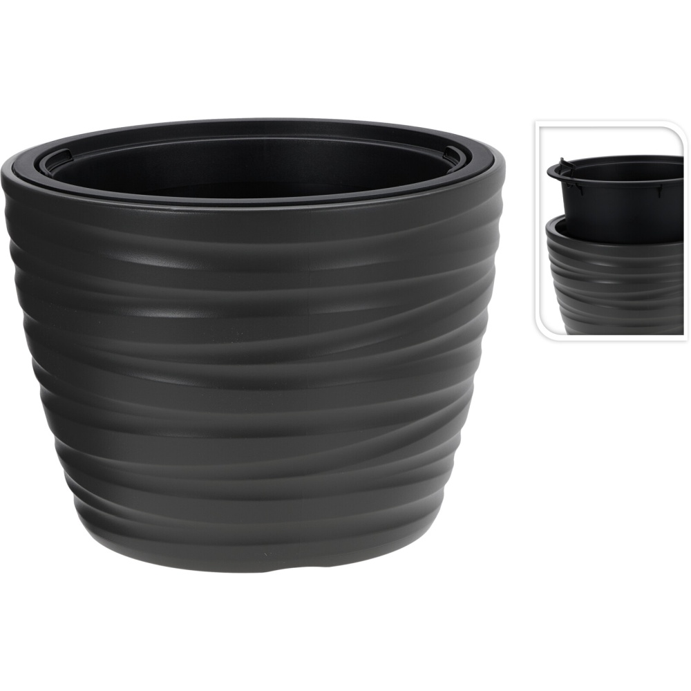 PROGARDEN Květináč průměr 37 x výška 28 cm šedá taupe KO-Y89300710