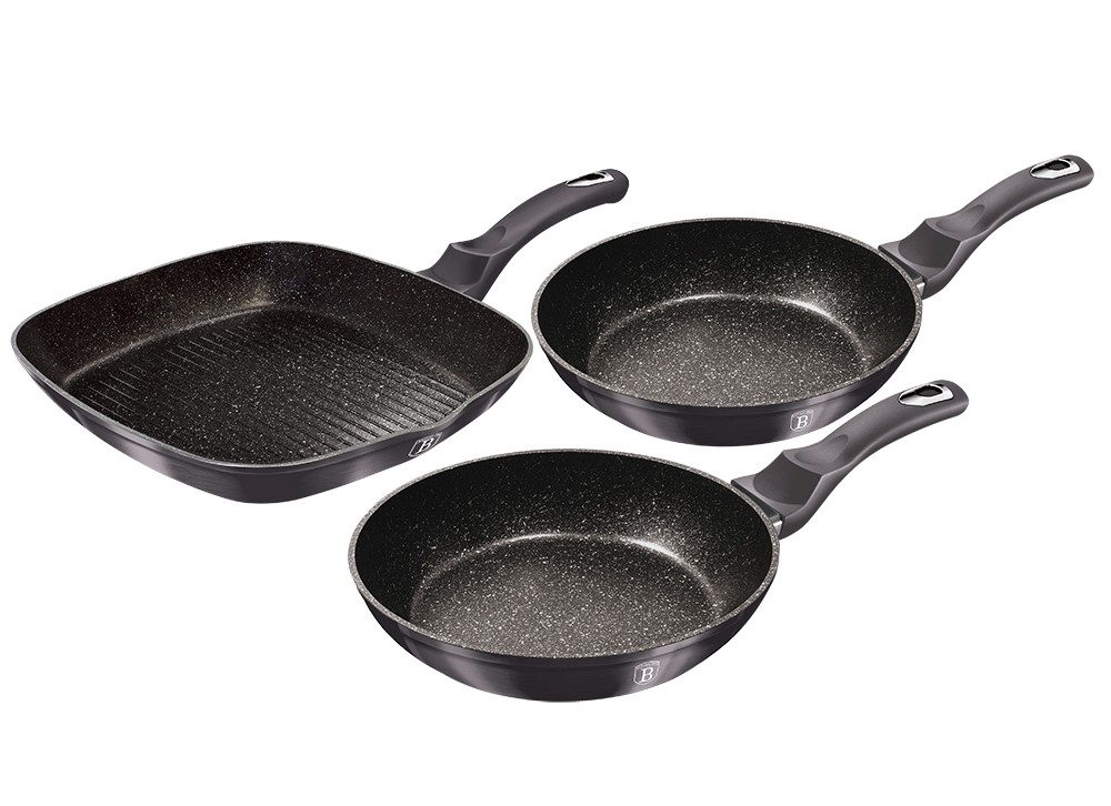 BERLINGERHAUS Sada pánví s mramorovým povrchem 3 ks Carbon PRO Line BH-6904 - thumb (5)