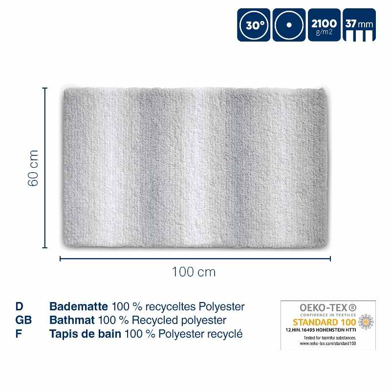 KELA Koupelnová předložka Ombre 100x60 cm  polyester starorůžová KL-23566 - thumb (5)