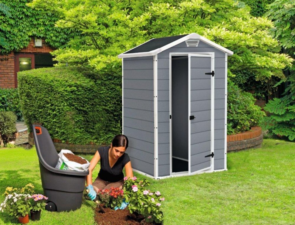 Keter Zahradní domek Keter MANOR 4 x 3 šedý KT-610141 - thumb (2)