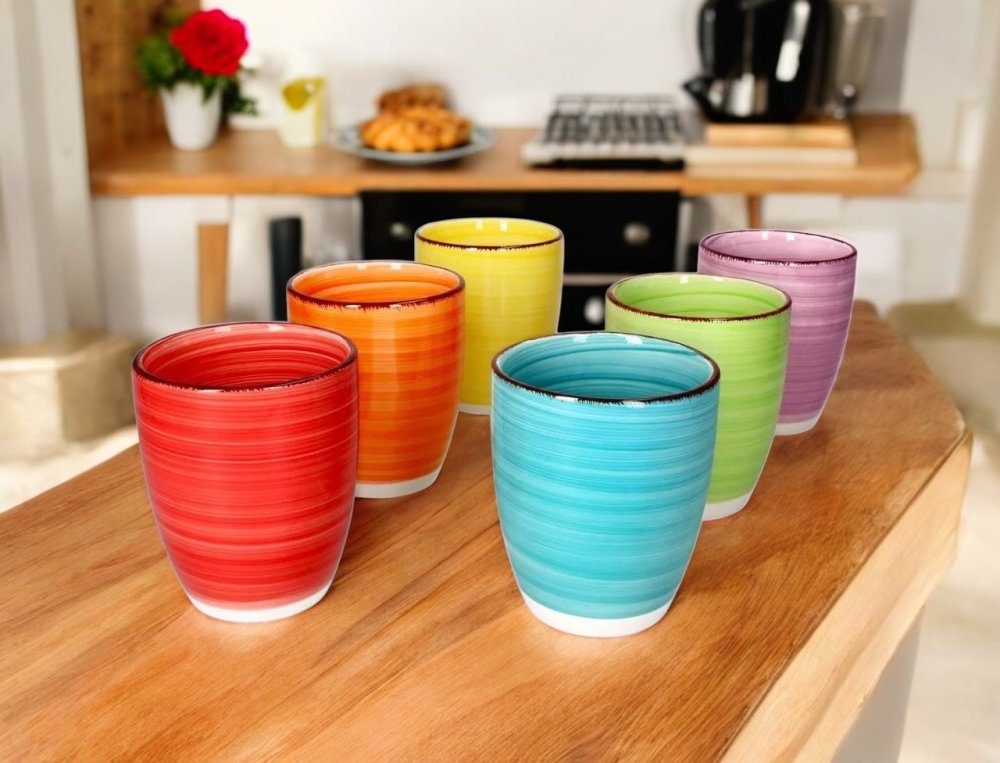 HIT Hrnky na kávu cappuccino sada 6 ks 350 ml COLOURS HT-24326762 - thumb (3)