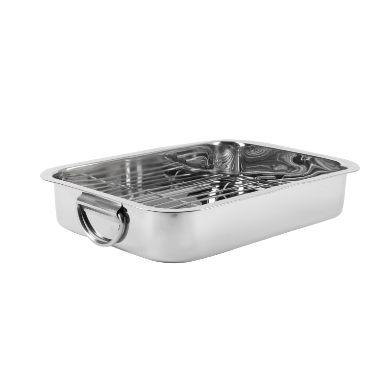 RENBERG Pekáč s mřížkou PRESTO 37x26,5x6,3 cm nerez BGEU-5577 - thumb (1)