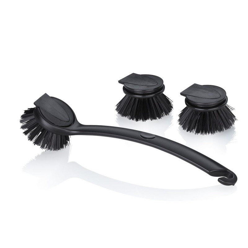 KELA Sada kartáčů na nádobí Pit plast černá 26x6,5x9,5cm KL-12158