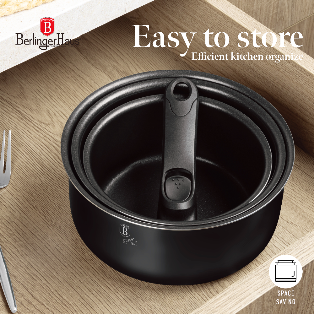 BERLINGERHAUS Sada nádobí s titanovým povrchem 13 ks Black Rose Collection BH-8419