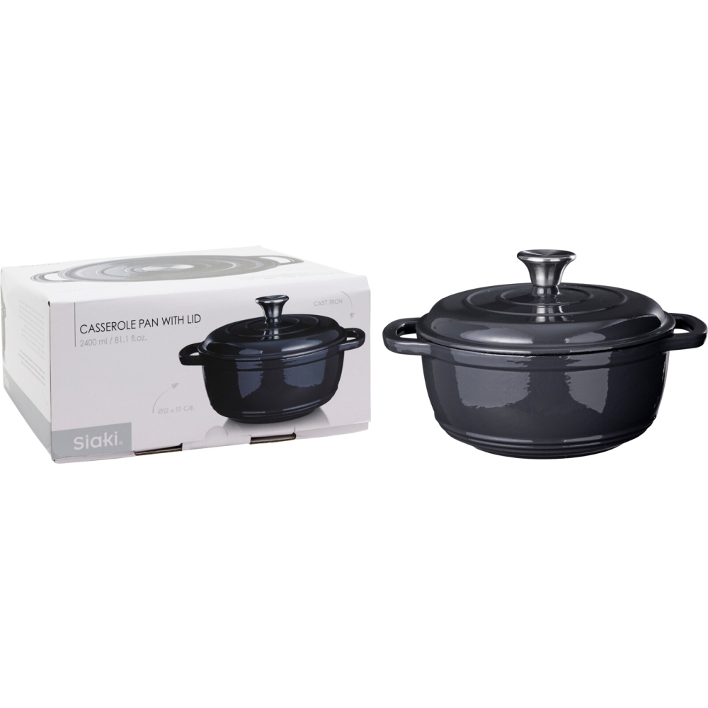 SIAKI HUISHOUD Pekáč litina 22 cm šedá KO-C85000200
