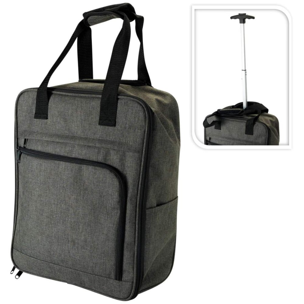 PROWORLD Kufr příruční na kolečkách textil 36 × 20 × 45 cm temně šedá KO-CW5000110